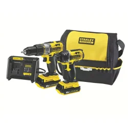 Zestaw narzędzi: FMC625 - wiertarko-wkrętarka udarowa, FMC645 - zakrętarka udarowa, 2x aku. 2,0Ah, ładowarka, torba narzędziowa 