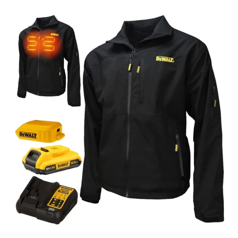 Kurtka podgrzewana z akumulatorem, ładowarką i adapterem USB rozmiar L DeWALT