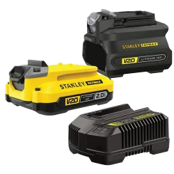Zestaw startowy 18V akumulator 2,0Ah ładowarka i adapter STANLEY® FATMAX®