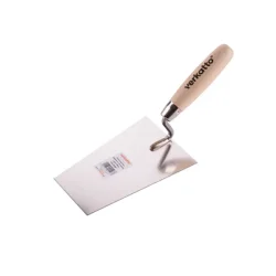 Kielnia trapezowa nierdzewna z drewnianą rączką 160mm Verkatto