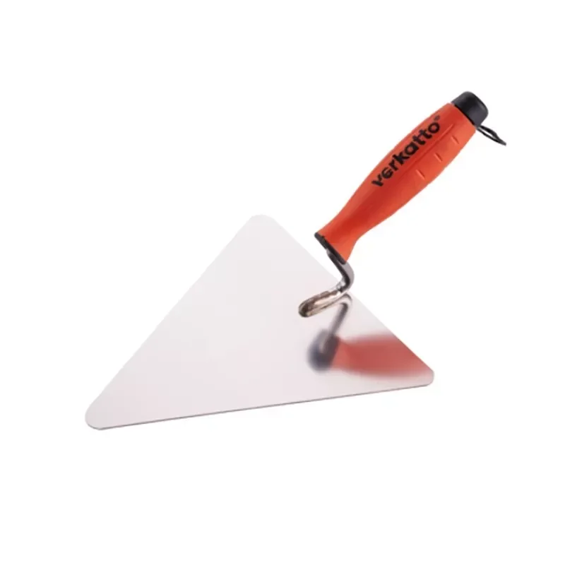 Kielnia trójkątna nierdzewna z gumową rączką  180mm Verkatto