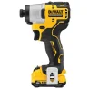 Klucz udarowy/zakrętarka udarowa 1/4" 163Nm 12V XR 2x2Ah z silnikiem bezszczotkowym TSTAK DCF801D2T DeWALT