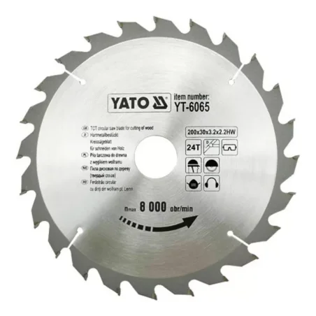 Tarcza widiowa do drewna 205x18x24z YT-6066 YATO