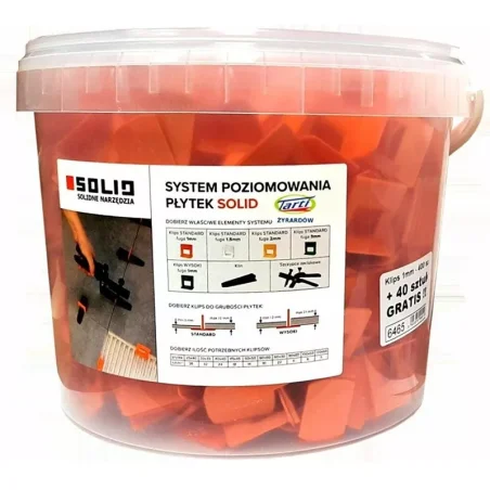 System poziomowania płytek - 400 + 40 klips 1mm/A.1 SOLID