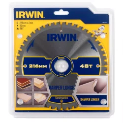 Piła tarczowa do drewna CONSTRUCTION 216mm/48T M IRWIN