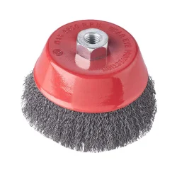 Szczotka doczołowa M14, drut falowany 80mm