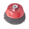 Szczotka doczołowa M14, drut falowany 80mm