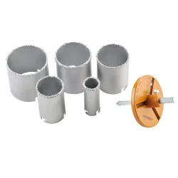 Otwornica z nasypem wolframowym zestaw 5 rozmiarów 33/53/67/73/83mm  Verkatto