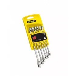 Zestaw 6 szt klucze płasko-oczkowe Chrome  STANLEY®