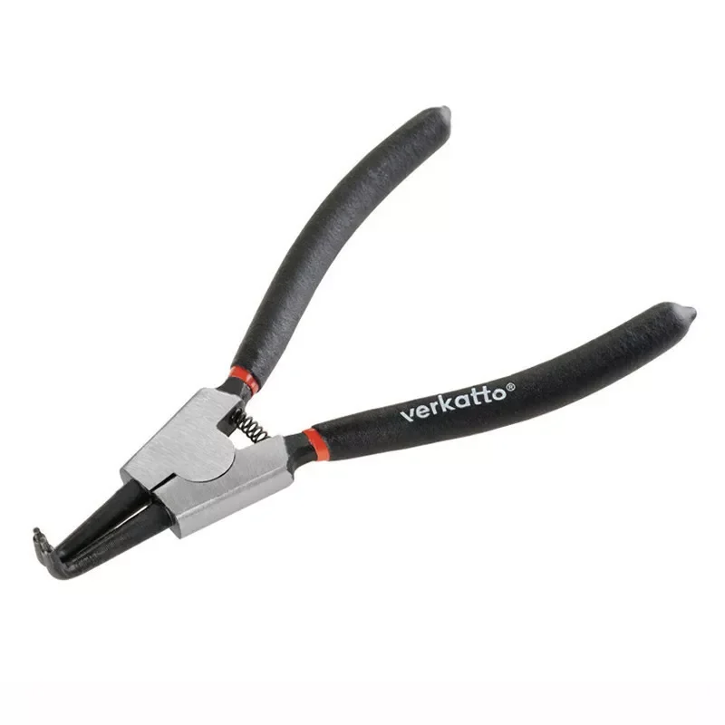 Szczypce do pierścieni osadczych, zewnętrzne wygięte 180mm