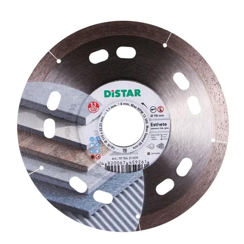 Tarcza diamentowa do cięcia płytek ceramicznych Distar Esthete 115 mm DISTAR