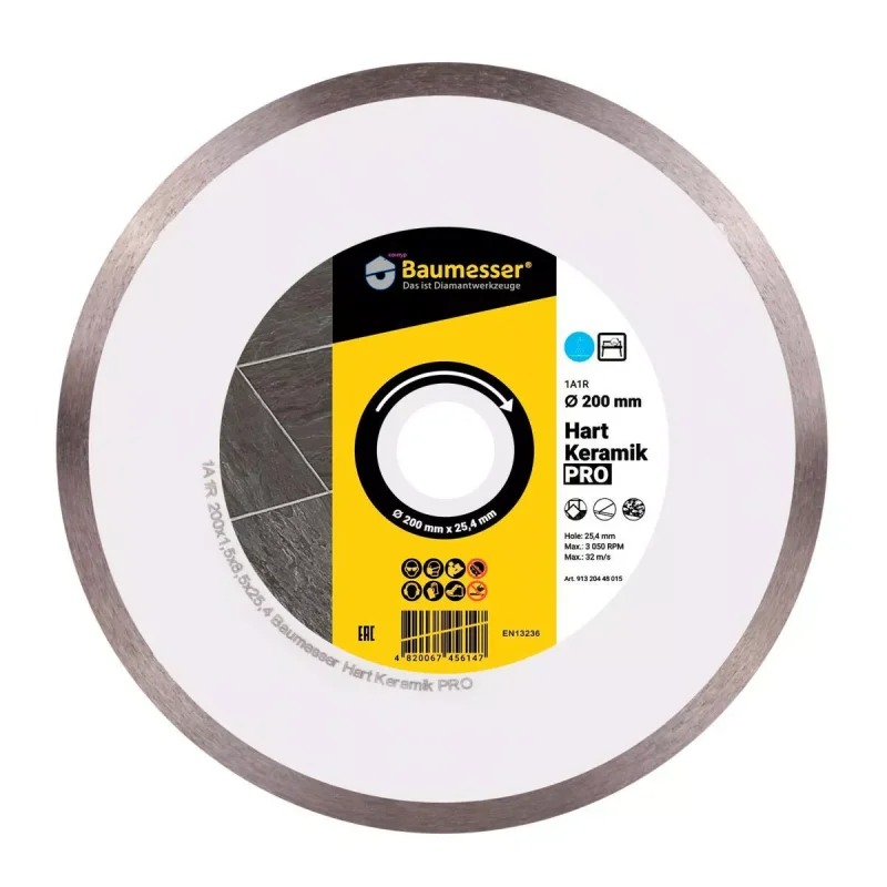 Tarcza diamentowa tnąca 1A1R 200mm HART KERAMIK PRO Baumesser DISTAR