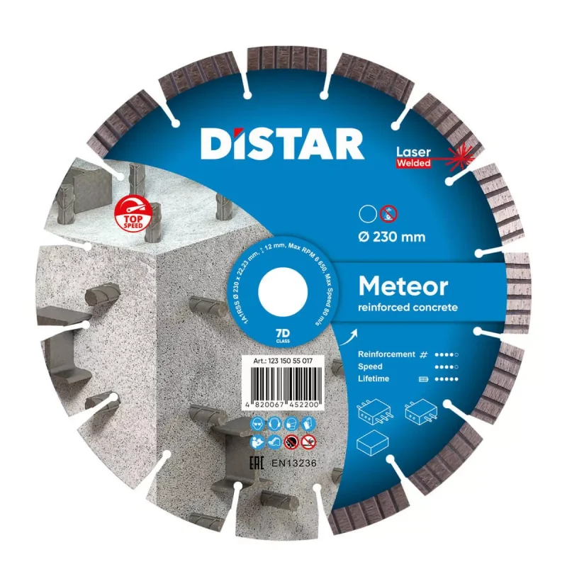 Tarcza diamentowa tnąca 1A1RSS 230mm METEOR DISTAR