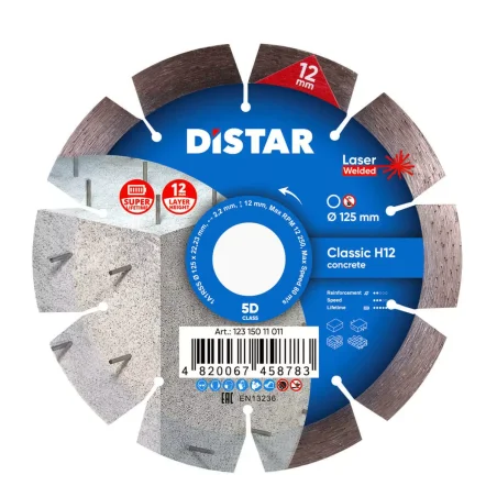 Tarcza diamentowa tnąca 1A1RSS 125mm CLASSIC H12 DISTAR
