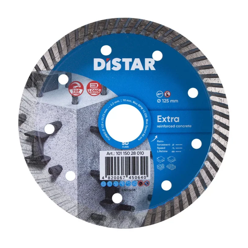 Tarcza diamentowa tnąca 1A1R Turbo 125mm EXTRA DISTAR