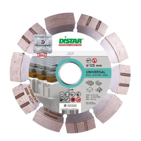 Tarcza diamentowa tnąca 1A1RSS 125mm UNIVERSAL DISTAR