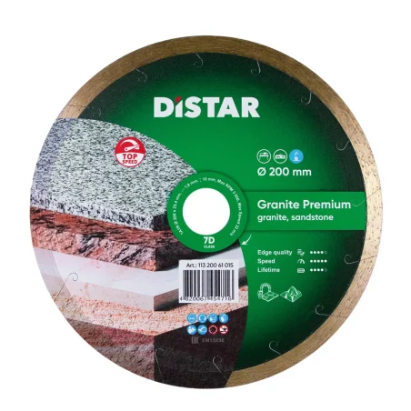 Tarcza diamentowa tnąca 1A1R 200mm GRANITE PREMIUM DISTAR