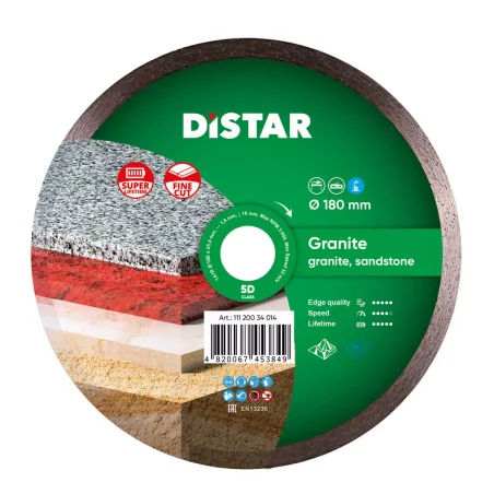 Tarcza diamentowa tnąca 1A1R 180mm GRANITE DISTAR