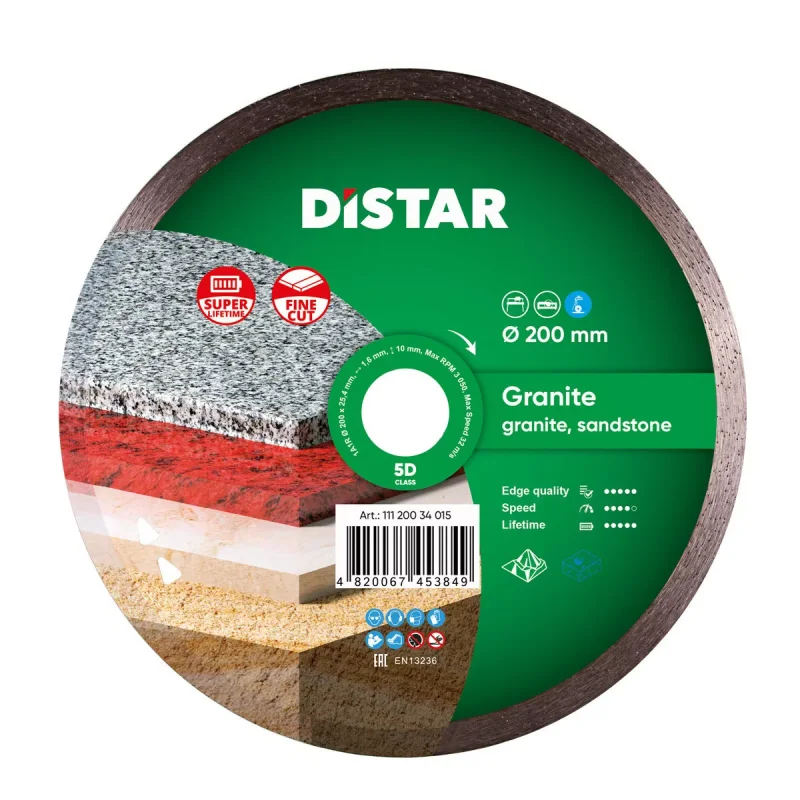 Tarcza diamentowa tnąca 1A1R 200mm GRANITE DISTAR