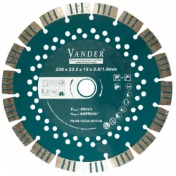 Tarcza diamentowa 230 segmentowa turbo VANDER
