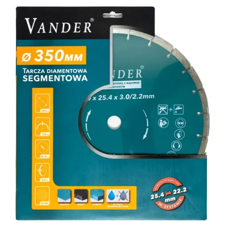 Tarcza diamentowa segmentowa 350mm VANDER