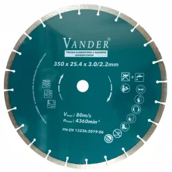 Tarcza diamentowa segmentowa 350mm VANDER