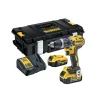 Wiertarko-wkrętarka udarowa 18V XR 2x5Ah z silnikiem bezszczotkowym kufer DCD796P2 DeWALT