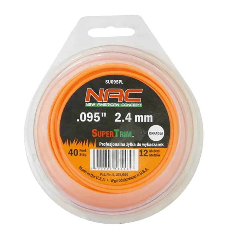 Żyłka tnąca okrągła 2,4mm/12mb SU095PL NAC