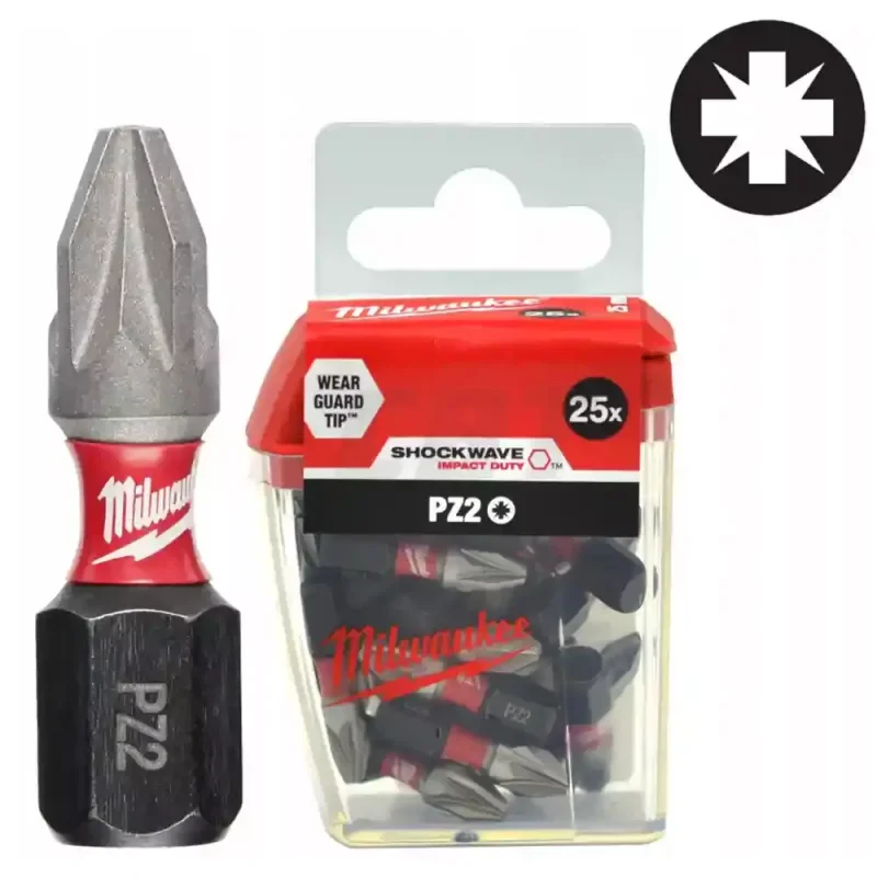 Bity udarowe Shockwave CD PZ2 25mm-25szt. Milwaukee