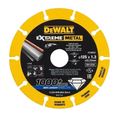 Tarcza diamentowa do cięcia metalu EXTREME® 125 x 1,3 x 22,23 mm DEWALT
