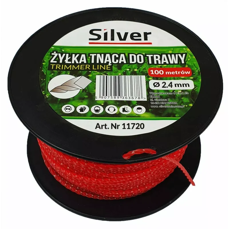 Żyłka do cięcia trawy skręcona 2,4mm 100m