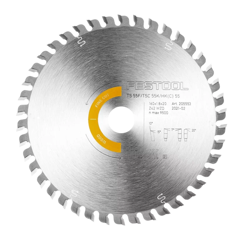 Piła tarczowa   HW 160x1,8x20 WD42 FESTOOL