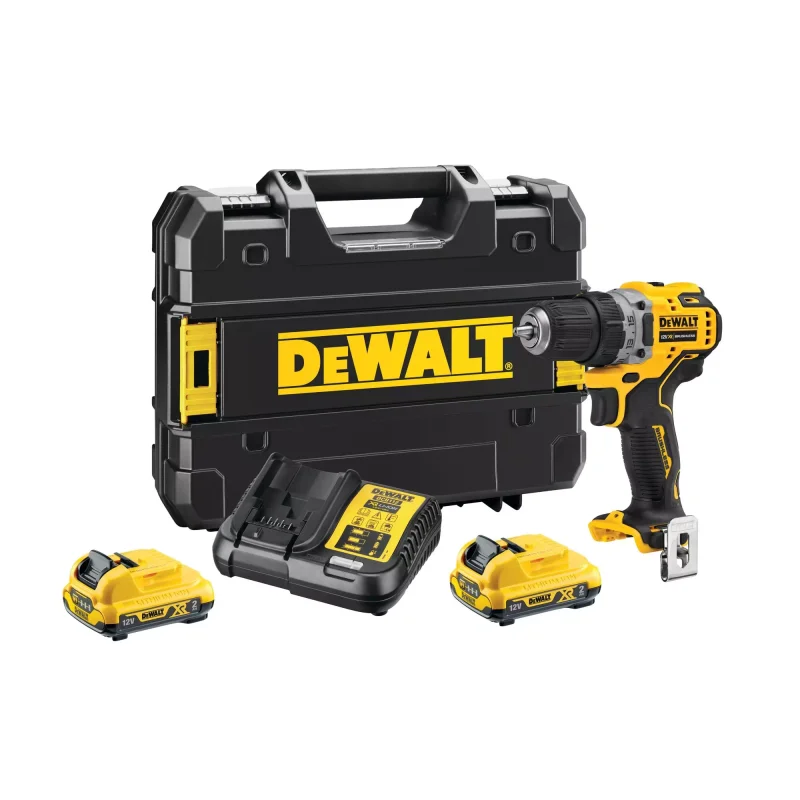 Wiertarko-wkrętarka 12V XR 2x2Ah z silnikiem bezszczotkowym TSTAK DCD701D2 DeWALT