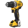 Wiertarko-wkrętarka 12V XR 2x2Ah z silnikiem bezszczotkowym TSTAK DCD701D2 DeWALT