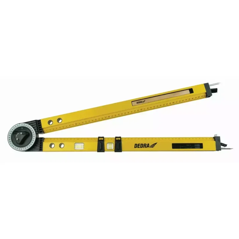 Kątomierz nastawny z poziomicą 62cm, 2 libelki DEDRA