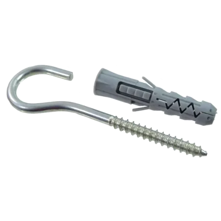 KOŁEK ROZPOROWY Z HAKIEM SUFITOWYM 8X4,5X50