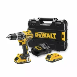 Wiertarko-wkrętarka udarowa 18V XR 2x2Ah z silnikiem bezszczotkowym kufer DCD796D2 DeWALT