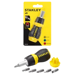 Wkrętak MULTIBIT krótki zgrzechotka + 7 końcówek STANLEY