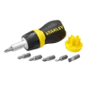 Wkrętak MULTIBIT krótki zgrzechotka + 7 końcówek STANLEY