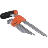 Klucze 0654 Torx CrV 1,5-10mm, 9szt. extra długie, uchwyt wymienny Dedra