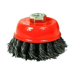 Szczotka czołowa 125mm-m14 drut splatany czarny 10345