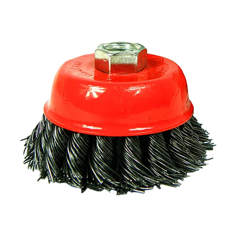 Szczotka czołowa 125mm-m14 drut splatany czarny 10345