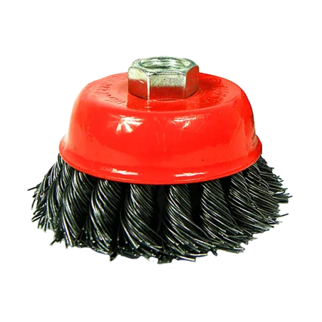 Szczotka czołowa 125mm-m14 drut splatany czarny 10345