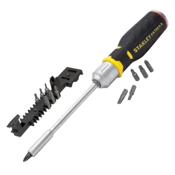 Wkrętak typu pistolet z grzechotką oraz 12 końcówkami STANLEY®