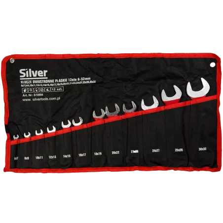 Klucze płaskie dwustronne 12el. 6-32mm