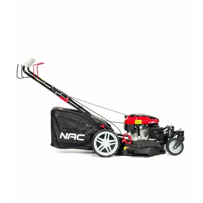 Kosiarka spalinowa z napędem 6,5KM OHV, 56 cm , central, kosz z plastic top ze wskaźnikem zapełnienia, duże koła, mycie, 4in1, 2