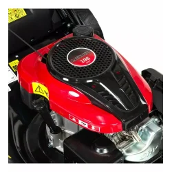 Kosiarka spalinowa z napędem 6,5KM OHV, 56 cm , central, kosz z plastic top ze wskaźnikem zapełnienia, duże koła, mycie, 4in1, 2