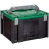 Walizka transportowa z 100 częściowymi akcesoriami, zielono-czarny, 295 x 395 x 250 mm 40030037 HIKOKI