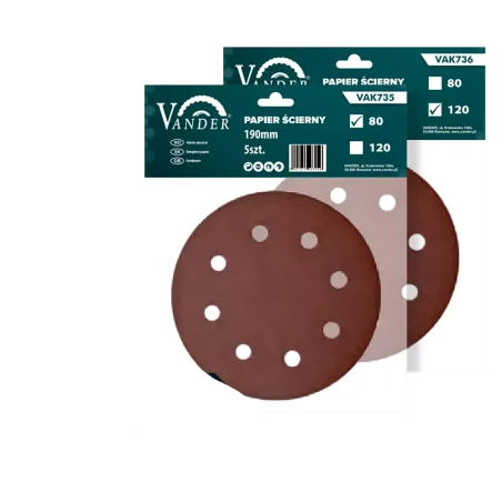 Papierowy dysk ścierny 190mm gr.150 /10szt/Vander