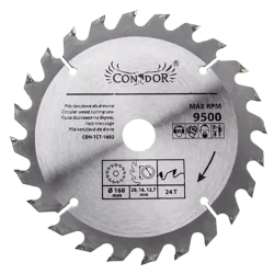 Piła tarczowa do drewna: 160 mm x 24 T CON-TCT-1602 Condor*